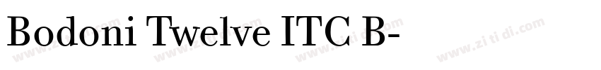 Bodoni Twelve ITC B字体转换